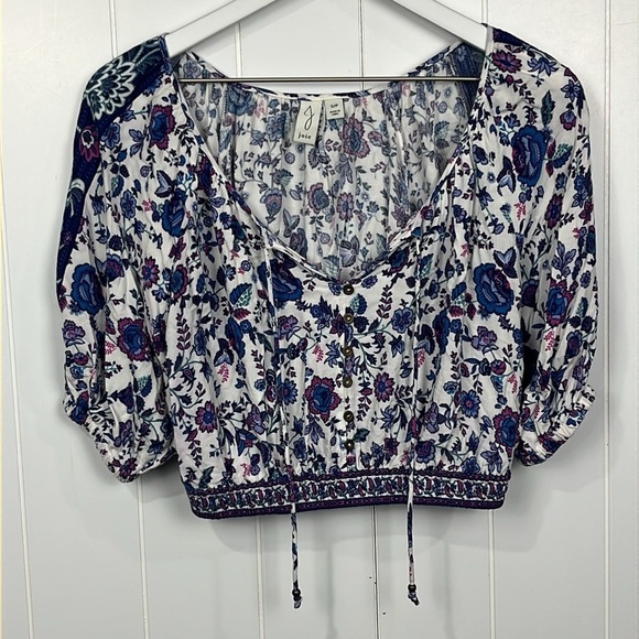 Joie Womens Stretch Waist Pants & Top SP Navy Maroon Floral 100% Viscose Lounge - Picture 7 of 16